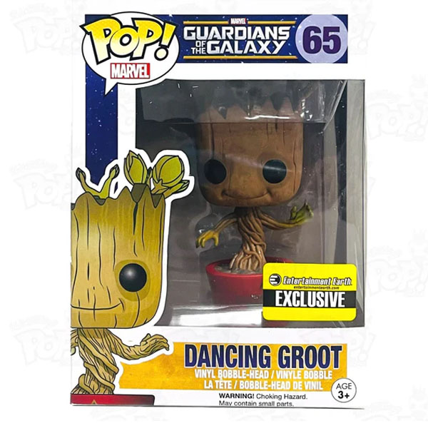 Funko POP #65 Marvel Guardians of the Galaxy Dancing Groot Red Pot Exclusive Figure